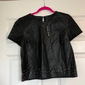Patent leather Cute Shirt